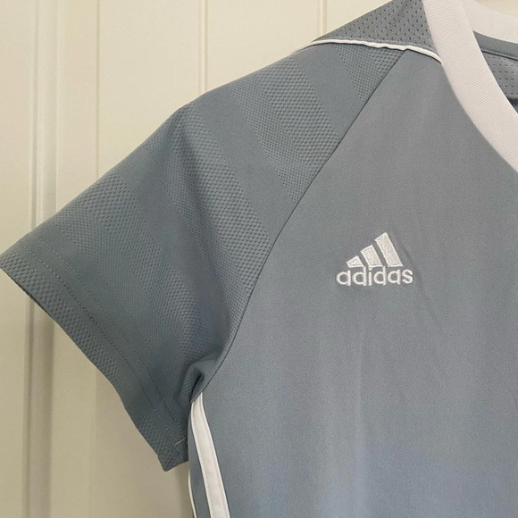 EUC | Adidas women’s‎ climacool light gray soccer jersey — small - Picture 2 of 5